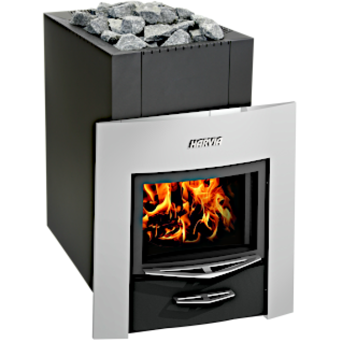 Дровяная печь HARVIA 22 DUO BLACK WK220SLUXB